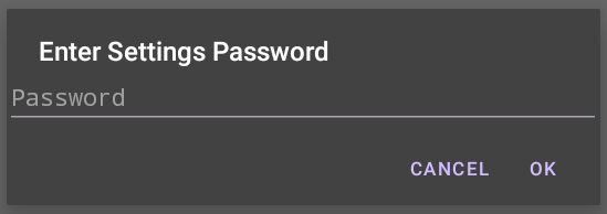Image of DALION Companion Password Prompt
