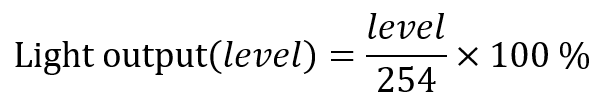 Image of dimming curve linear formula