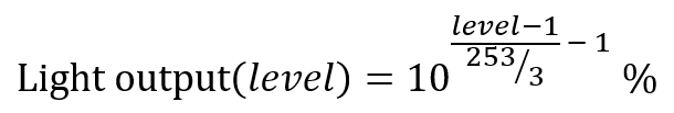 Image of dimming curve logarithmic formula