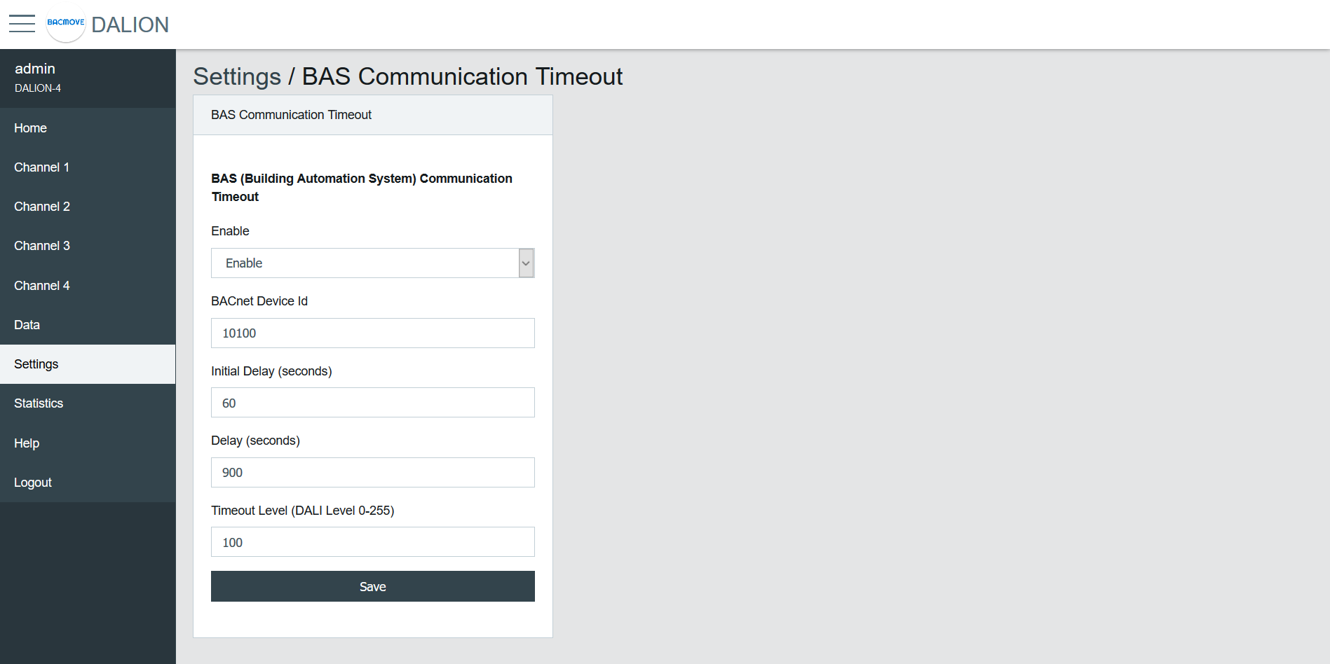 BAS Communication Timeout