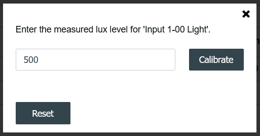 DALI Inputs - Light Sensor Calibration