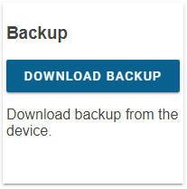 Image of DALION Tool - Download Backup